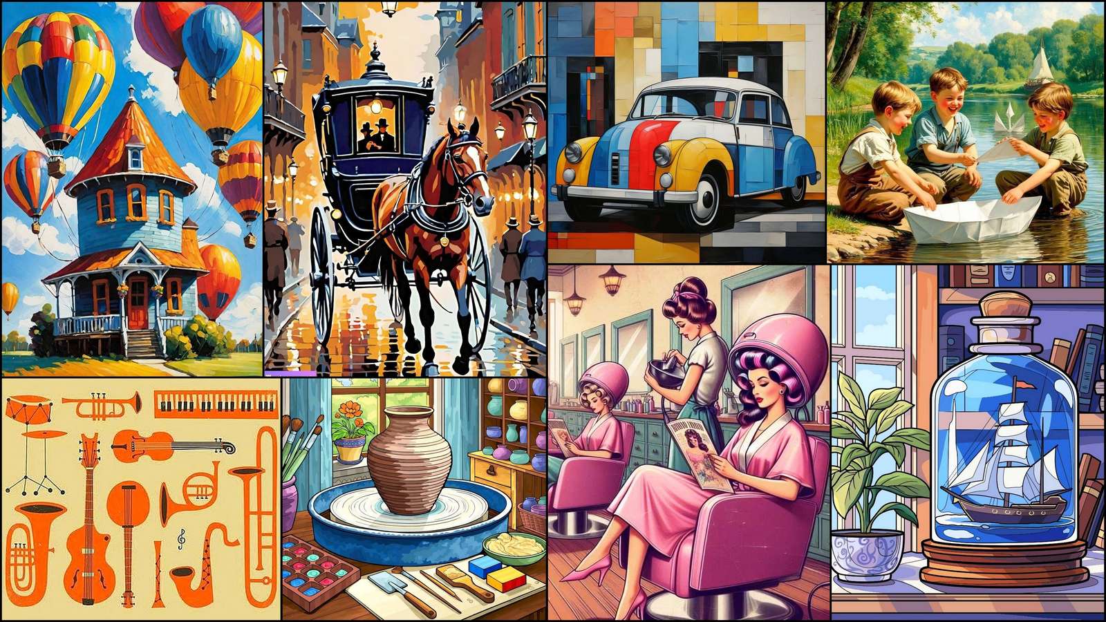 Balloons against the sky puzzle online from photo