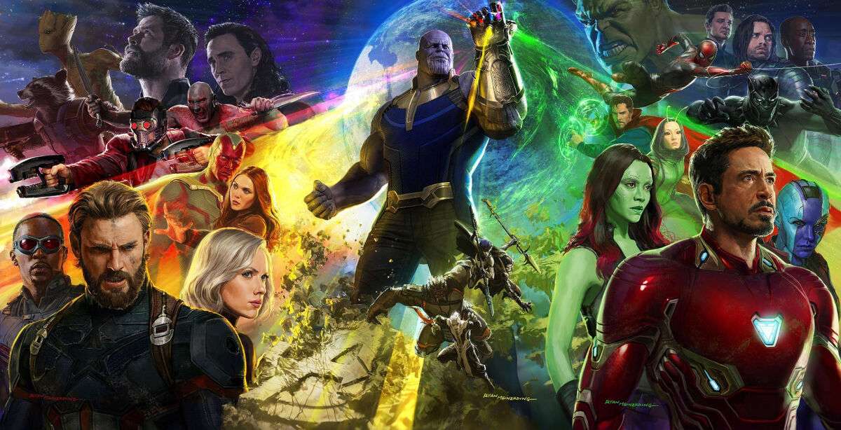 Avengers Marvel team puzzle online from photo