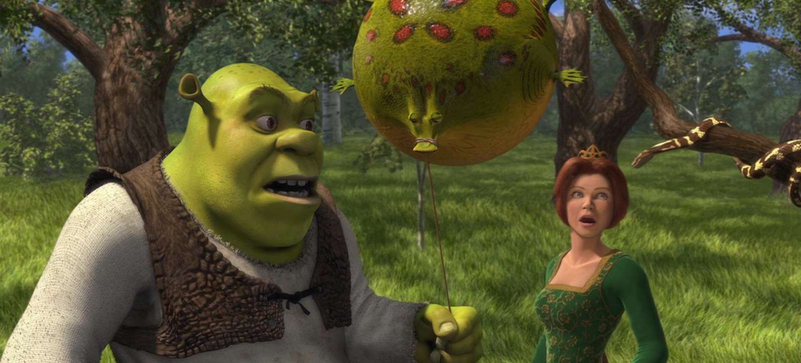 Shrek i Fiona puzzle online ze zdjęcia