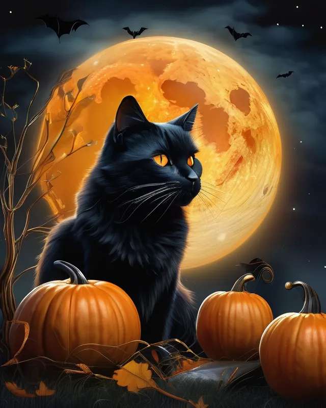 gato preto puzzle online