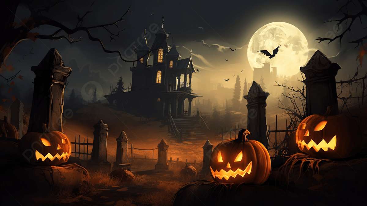 Halloween-behang puzzel online van foto