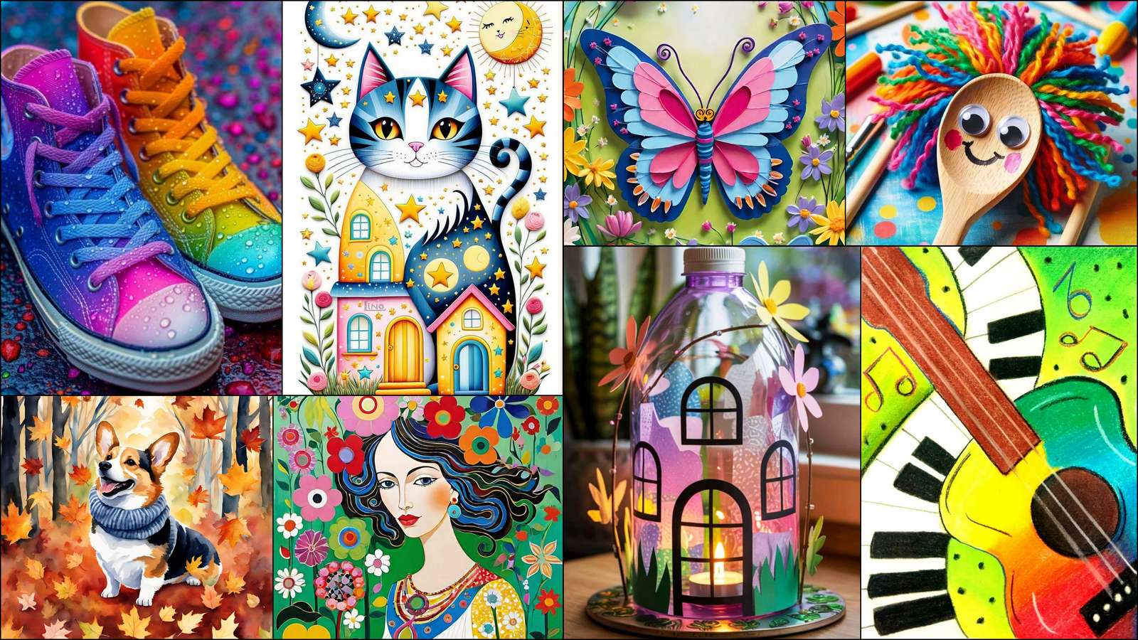 Scarpe da ginnastica arcobaleno puzzle online da foto