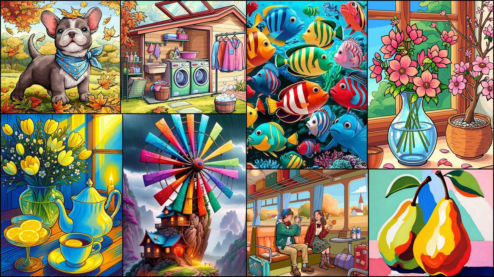 Dog in a bandana puzzle online from photo