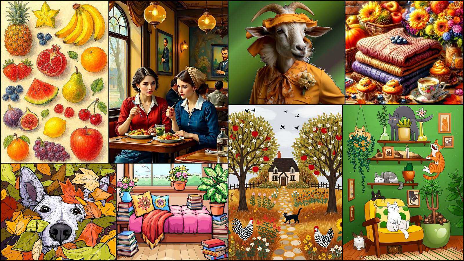 Fashionable goat puzzle online from photo