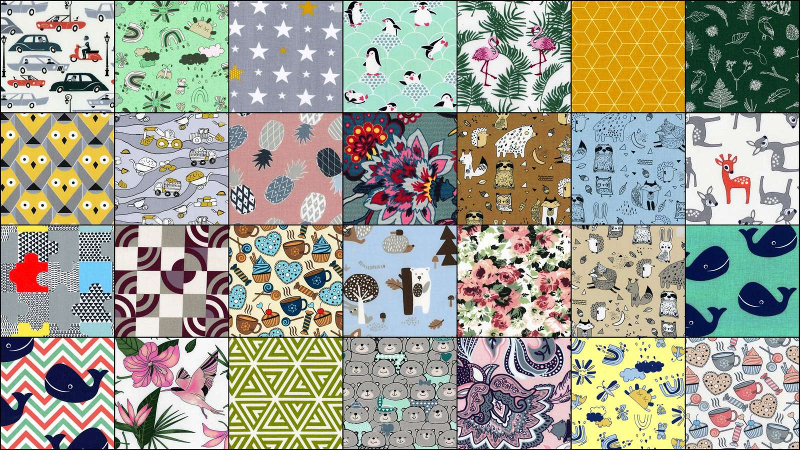 Tecidos estampados puzzle online a partir de fotografia