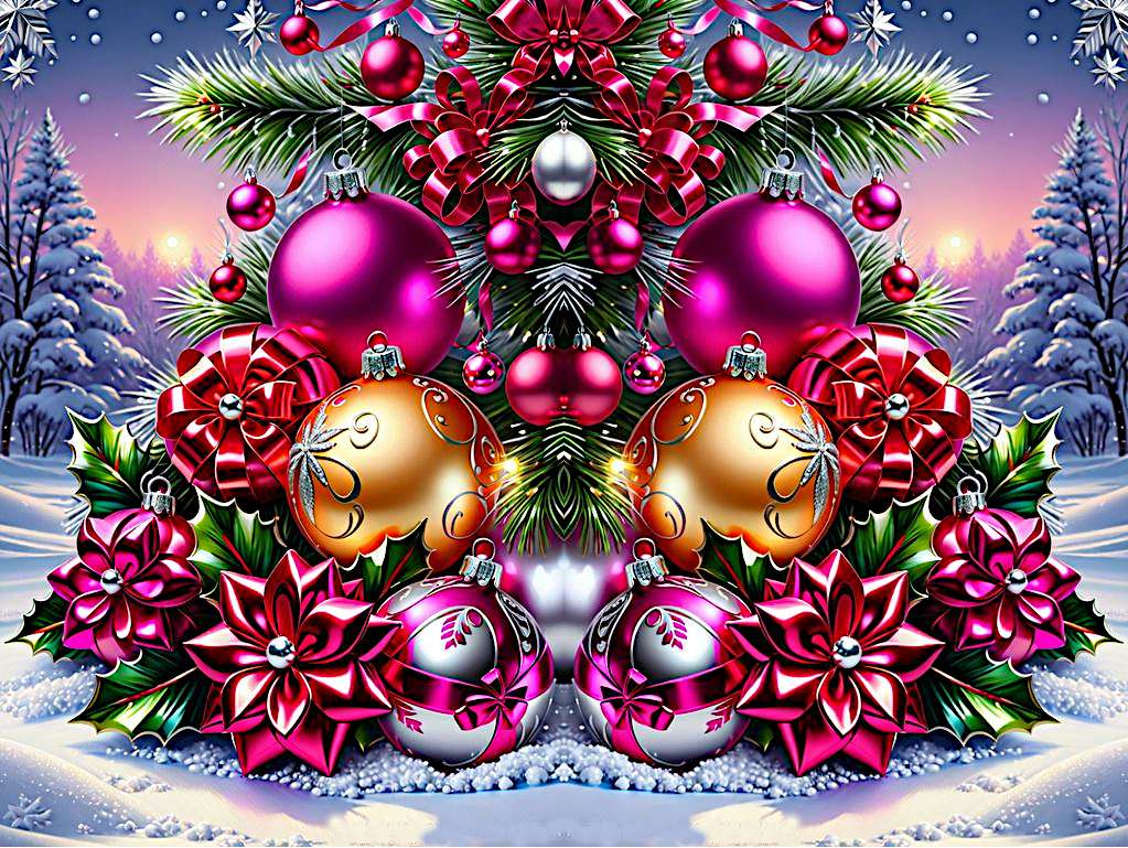 Winter, holidays online puzzle