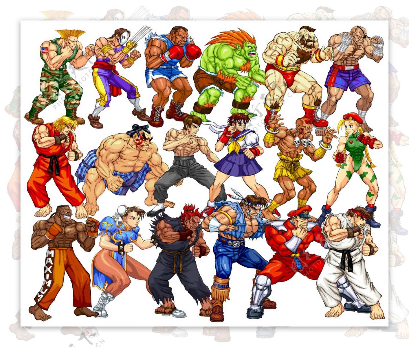 街头霸王 经典老游戏 拼图 puzzle online from photo