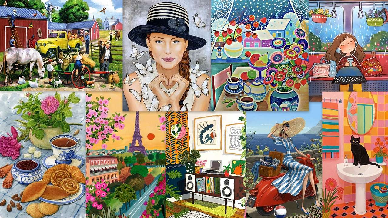 Collage of images online puzzle