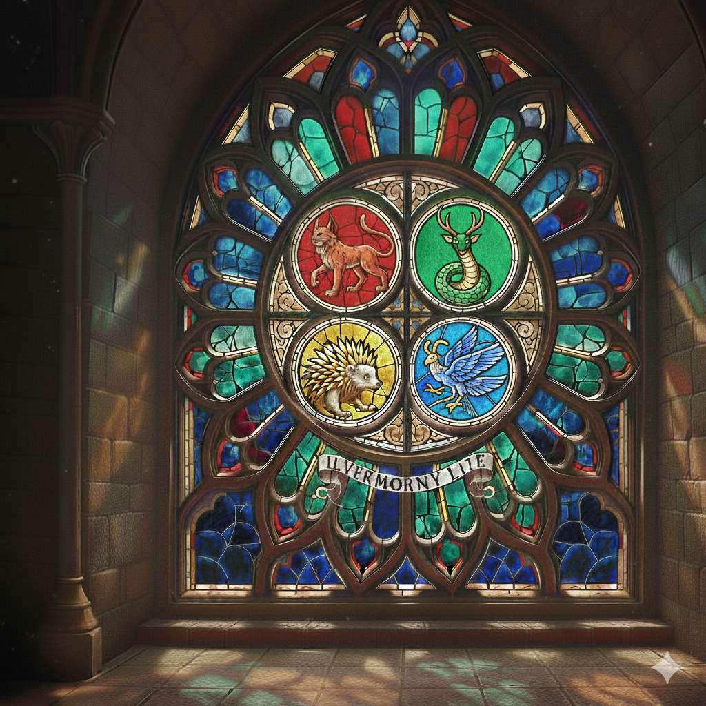 Vetrata di Ilvermorny online puzzle