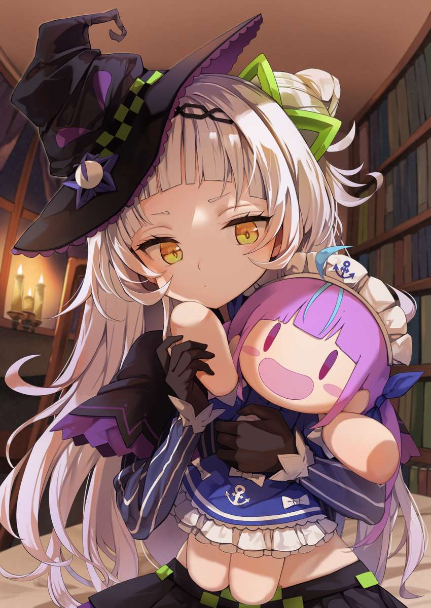 Murasaki Shion and Minato Aqua puzzle online from photo