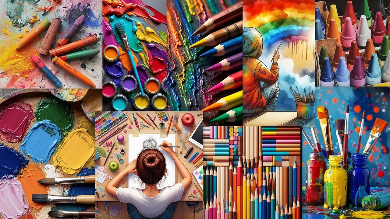 Painting - drawing puzzle online from photo