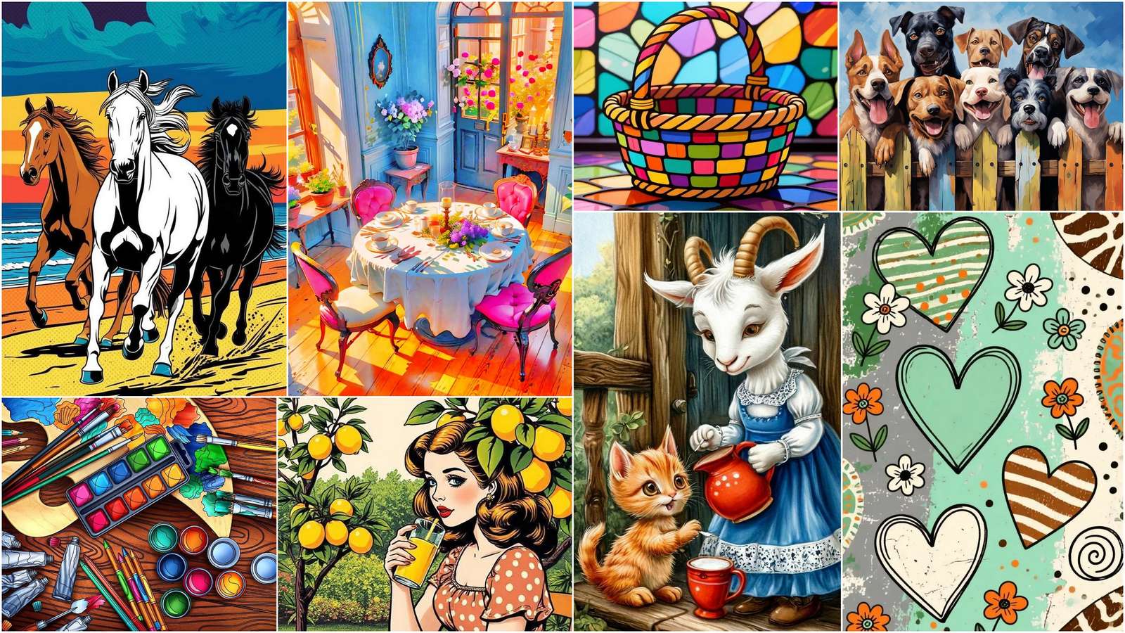 Three horses online puzzle