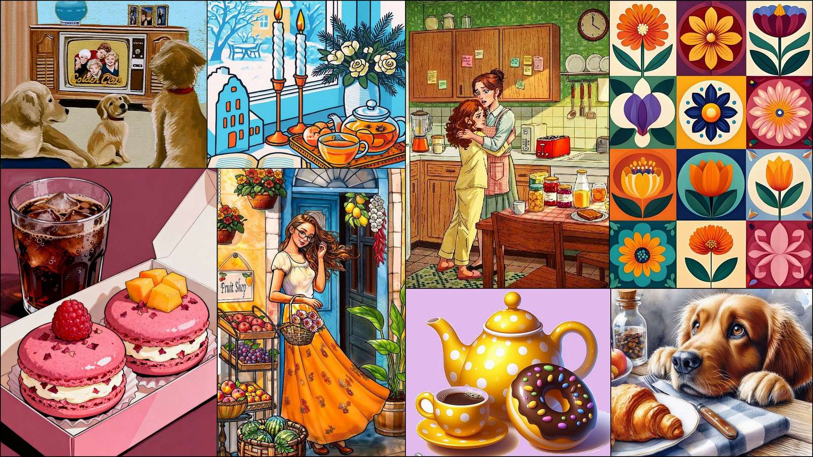 Růžové sušenky puzzle online z fotografie