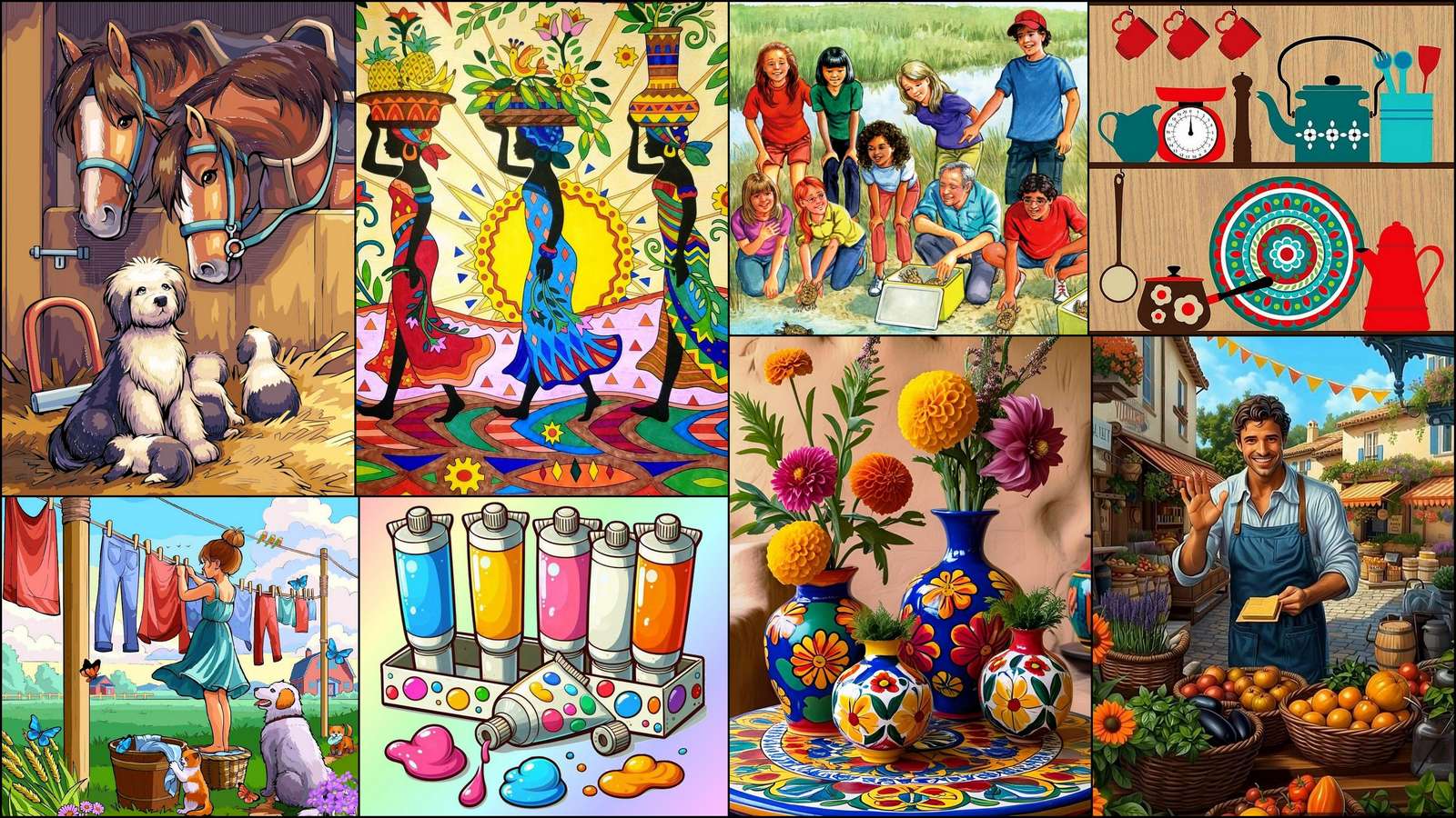 Dois cavalos puzzle online