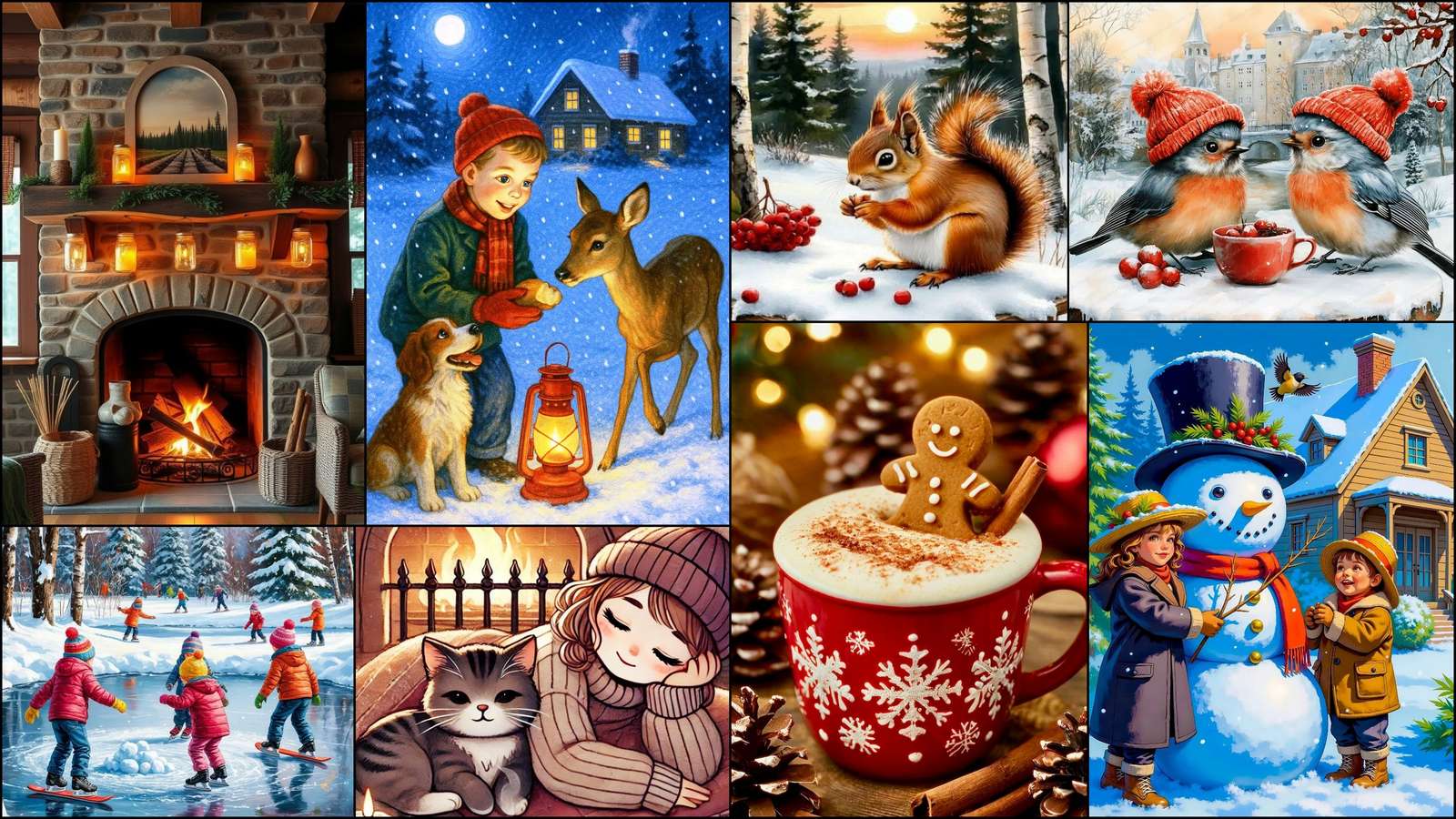 Przy kominku puzzle online a partir de foto