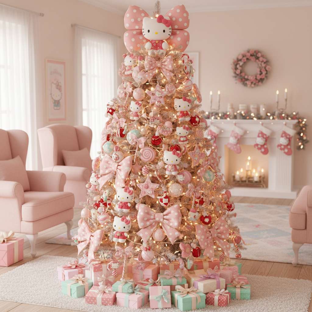 L'albero di Natale di Hello Kitty puzzle online