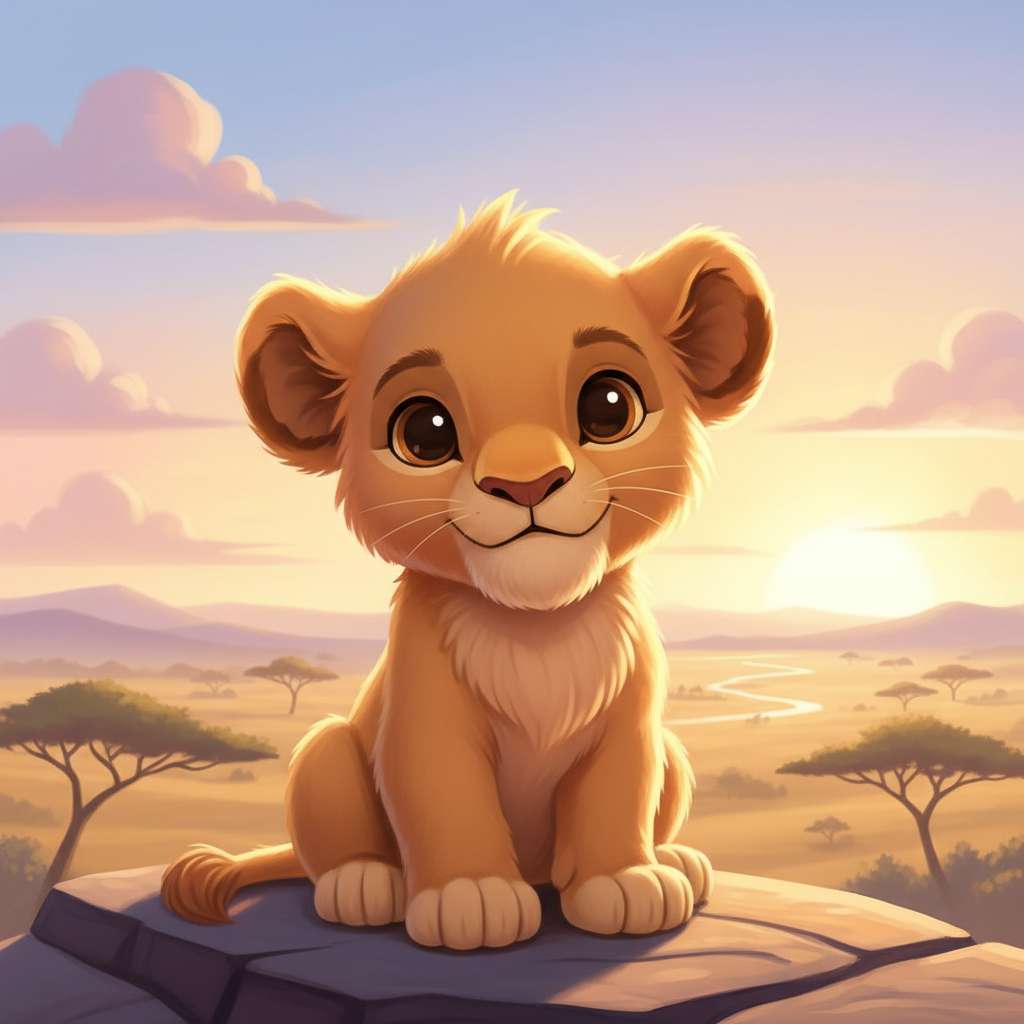 Adorabil Baby Mufasa puzzle online din fotografie