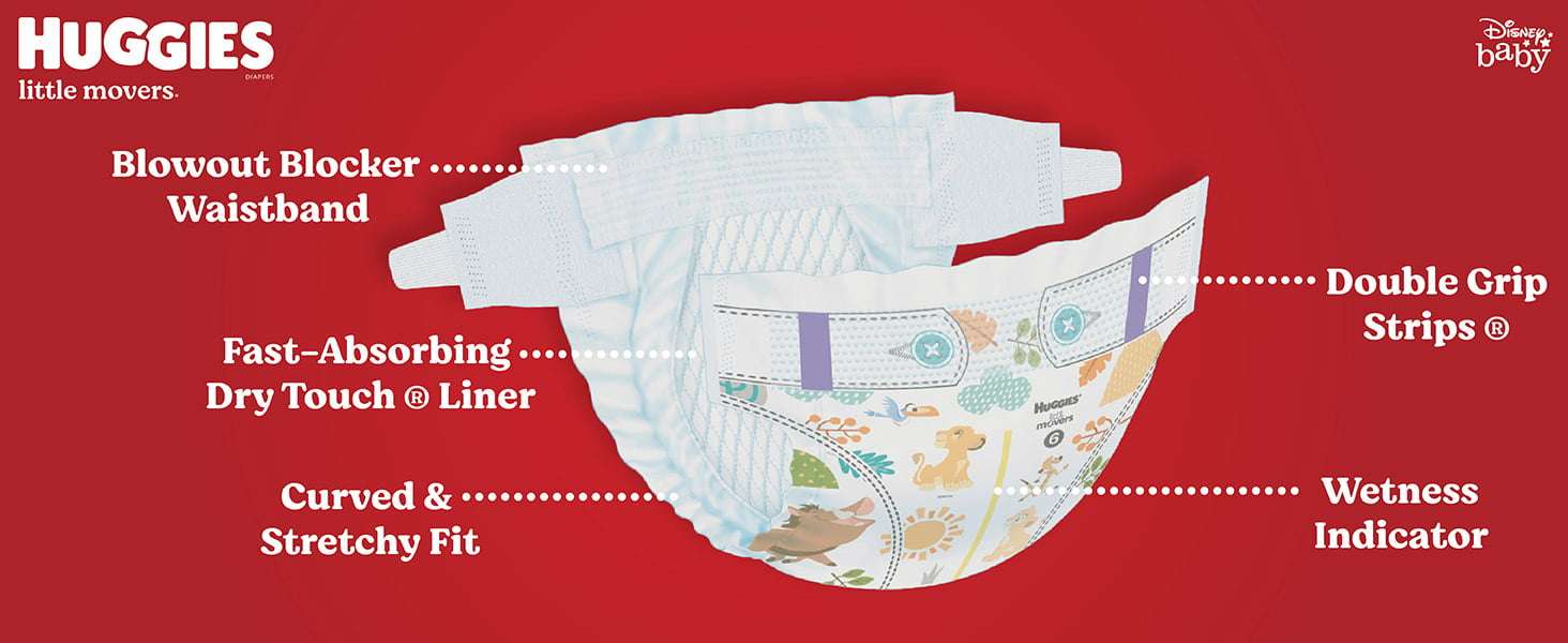 Pieluchy Huggies Lion King w rozmiarze 6 puzzle online