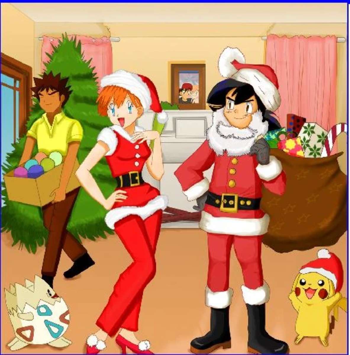 Pikachu y Togepi celebran la Navidad rompecabezas en línea