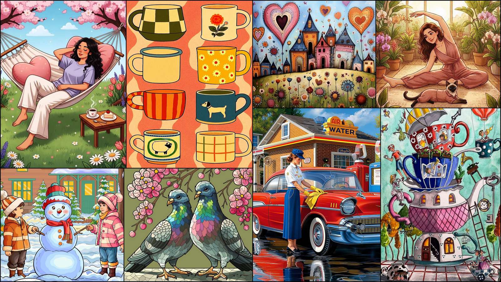 På en hängmatta Pussel online