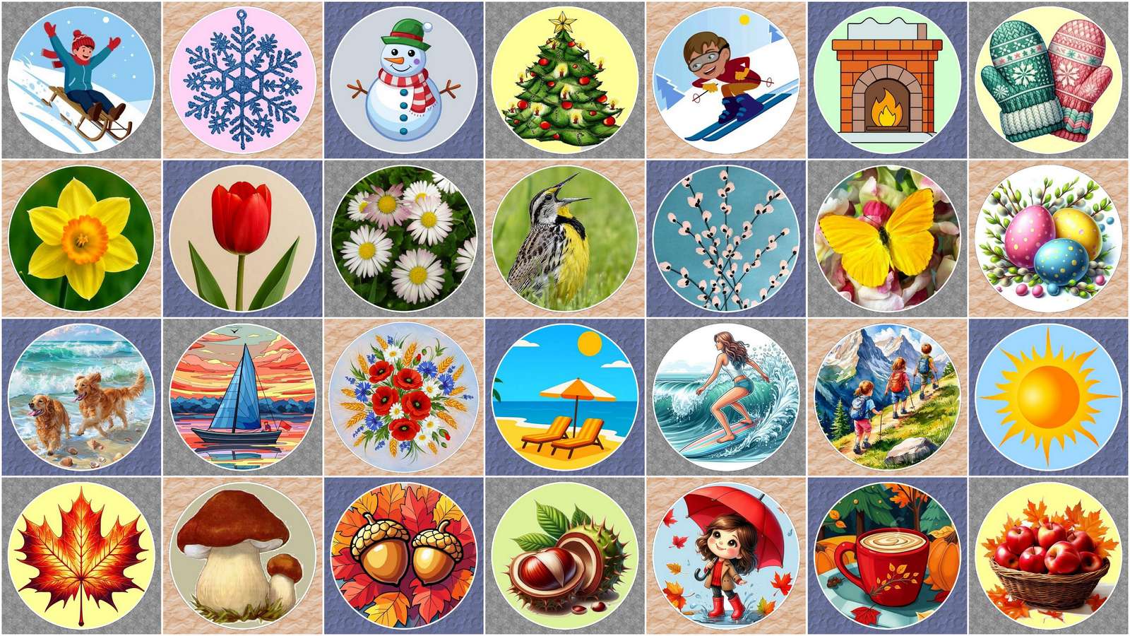 Εποχές του χρόνου online παζλ