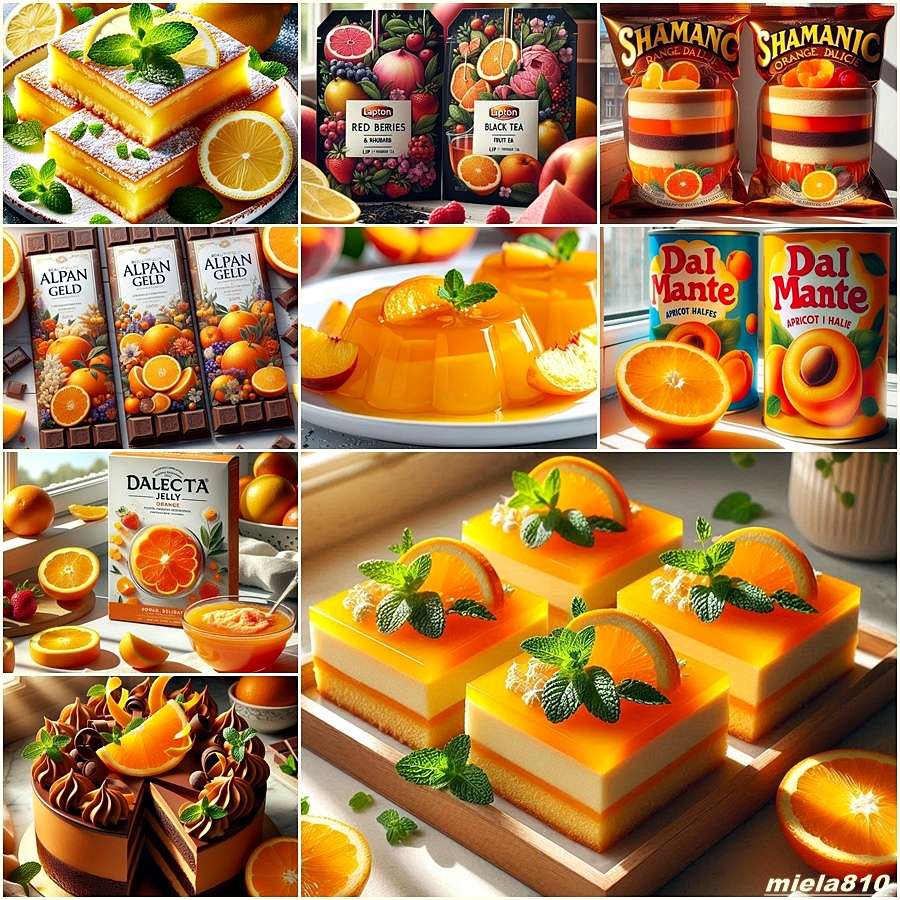 オレンジのデザート 写真からオンラインパズル
