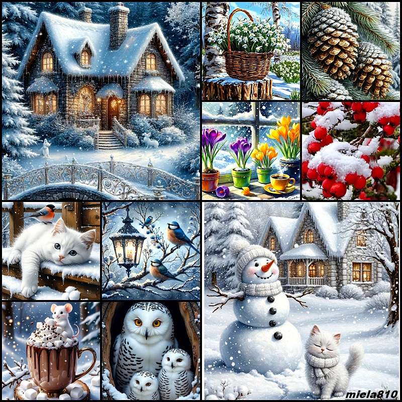 Precioso invierno rompecabezas en línea