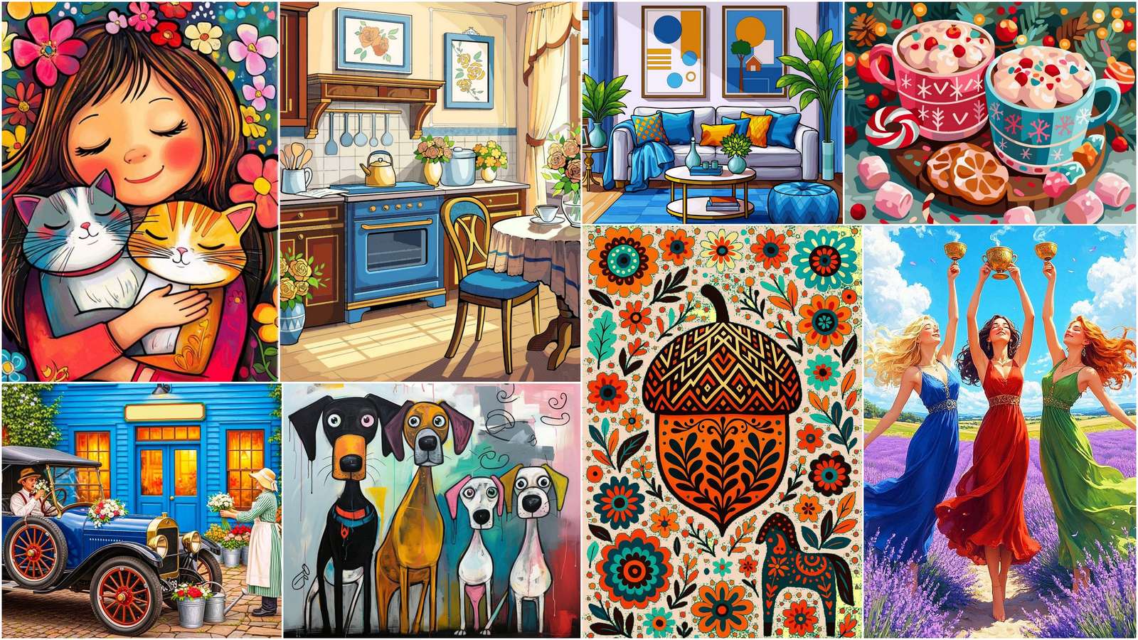 Dois gatos puzzle online