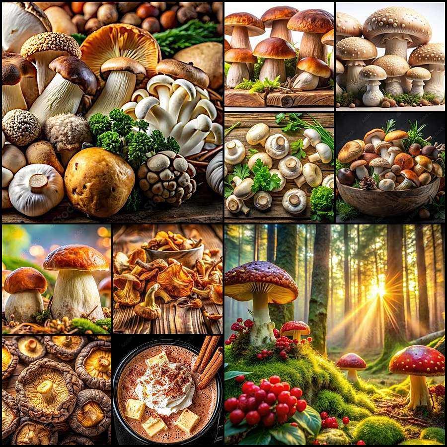 Ich liebe Pilze Online-Puzzle vom Foto