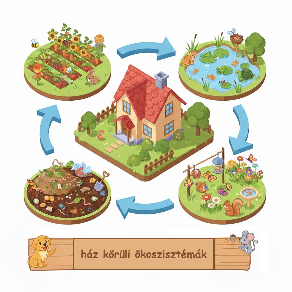 Comunità viventi intorno alla casa puzzle online da foto