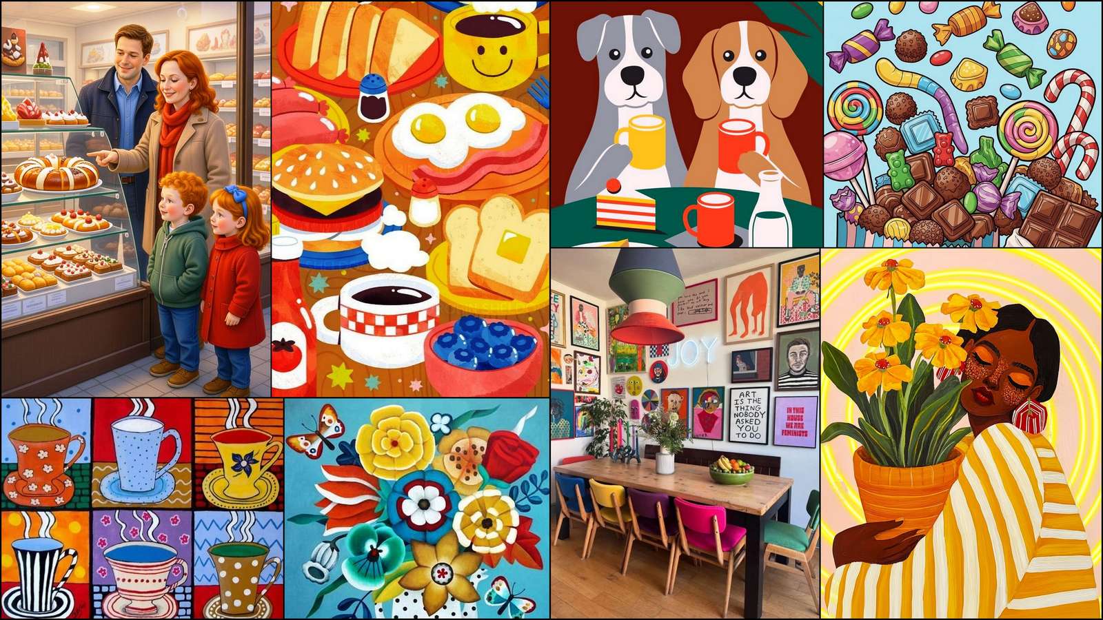 Em uma pastelaria puzzle online a partir de fotografia