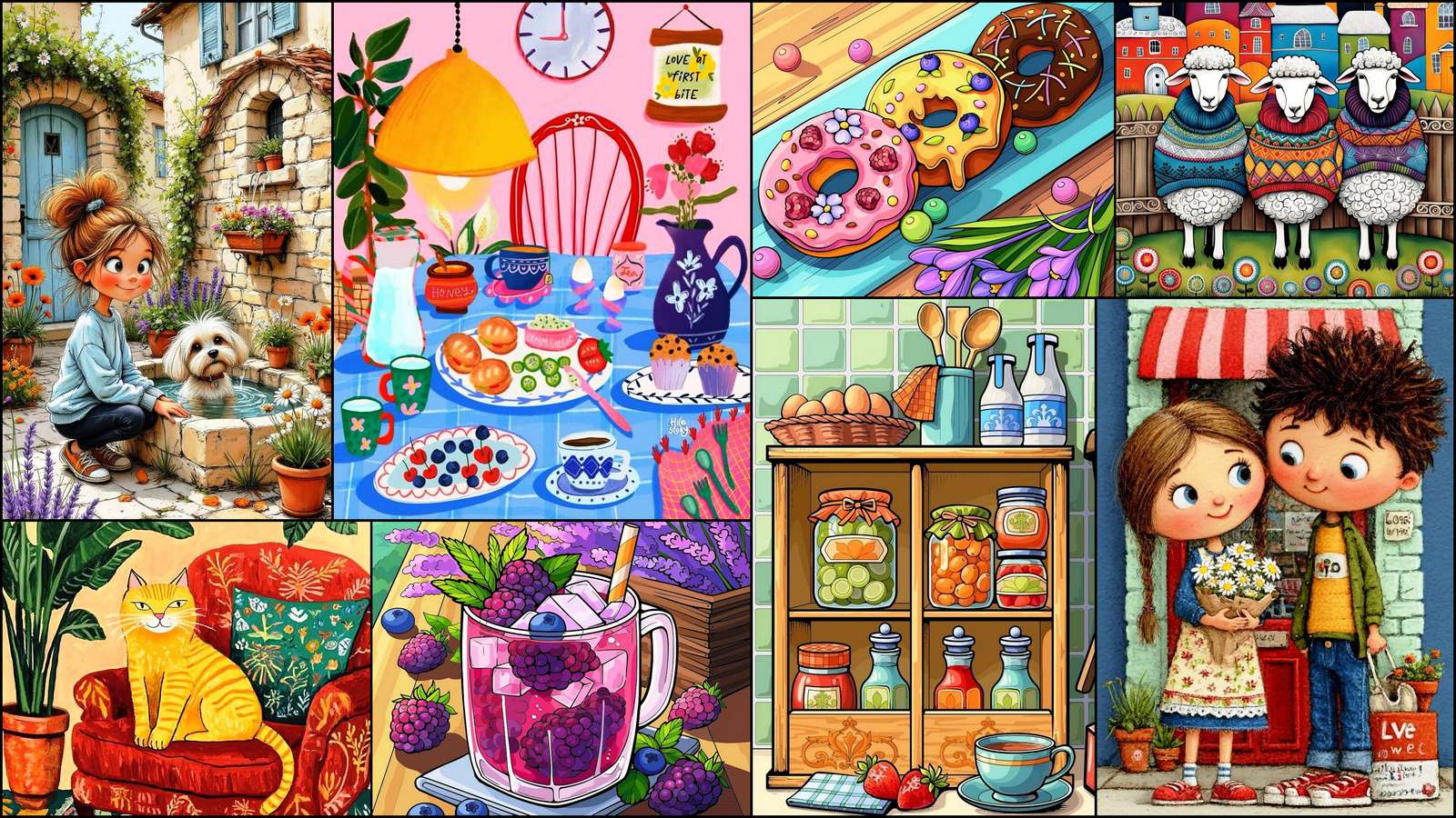 Oaie în pulovere din lână de oaie puzzle online din fotografie