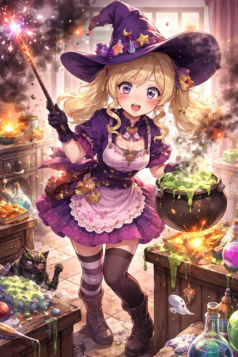 Pozioni magia puzzle online from photo