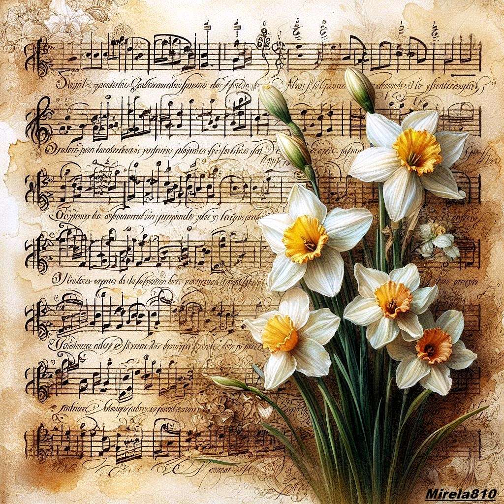 Zabytkowe nuty puzzle online ze zdjęcia