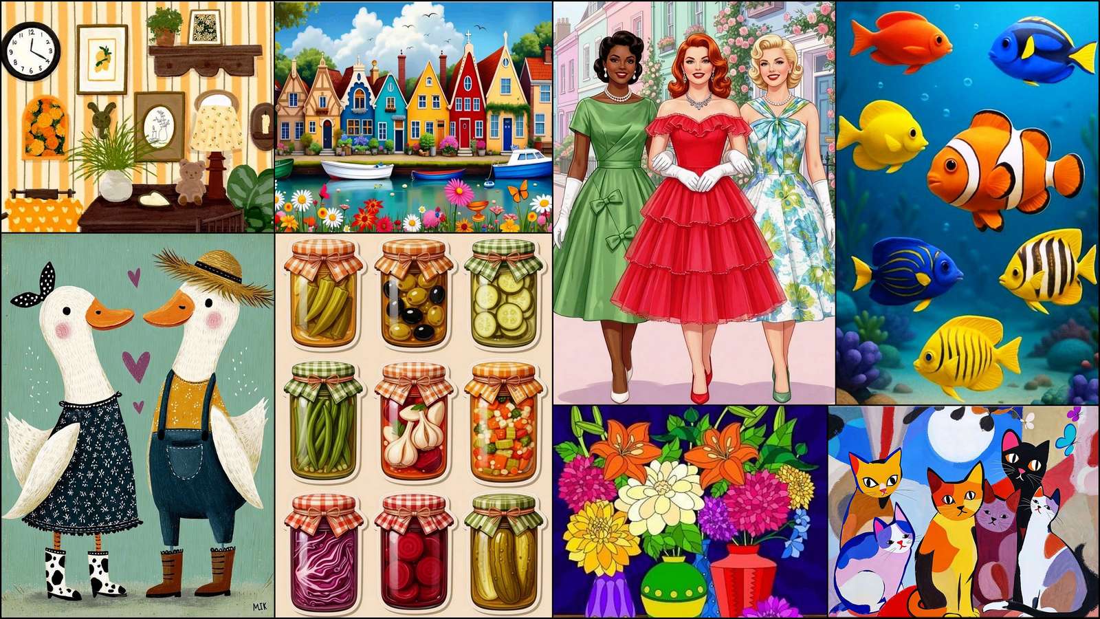 O pereche de gâște puzzle online din fotografie