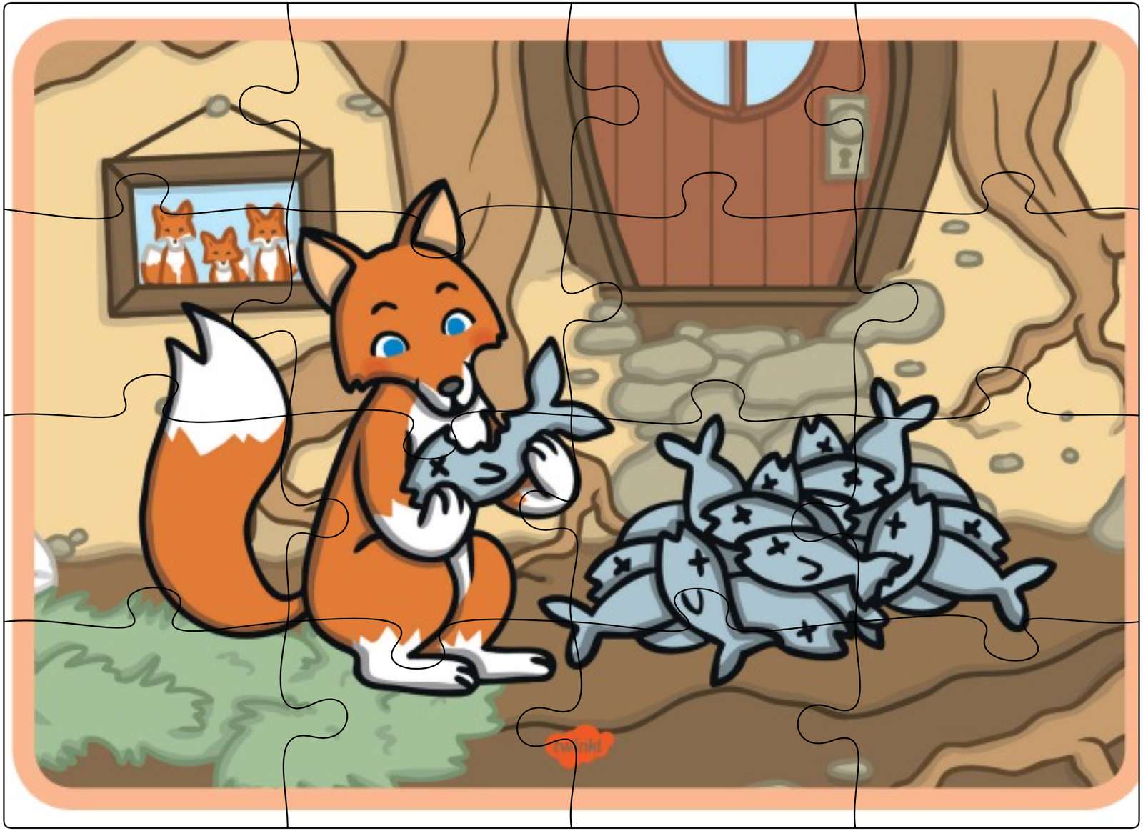 vulpe cu pesti online puzzle