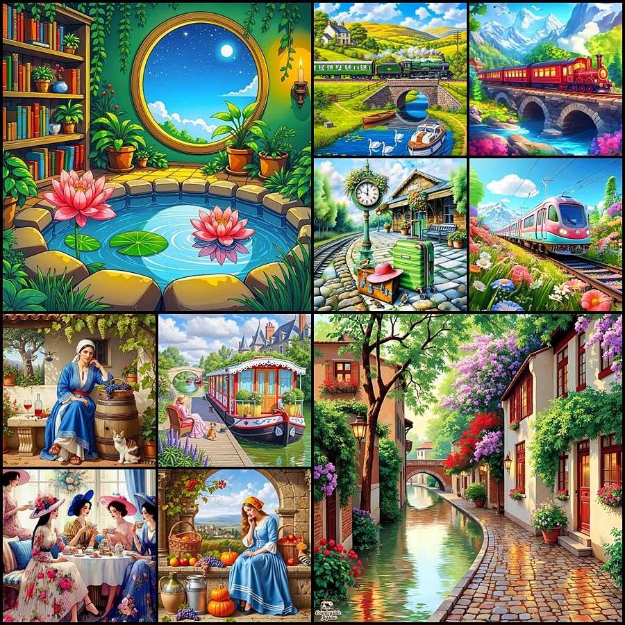 Călătoria cu trenul puzzle online