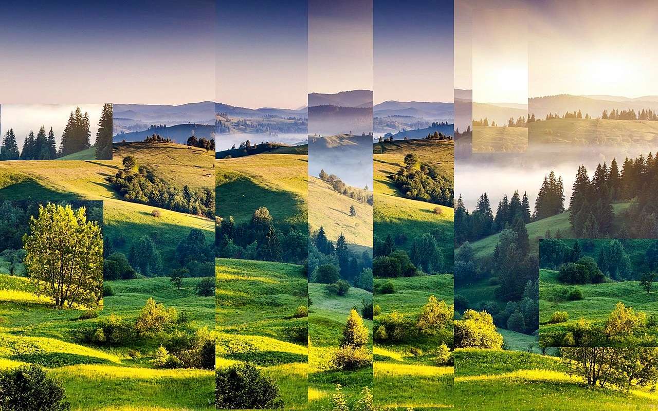 Green landscape online puzzle