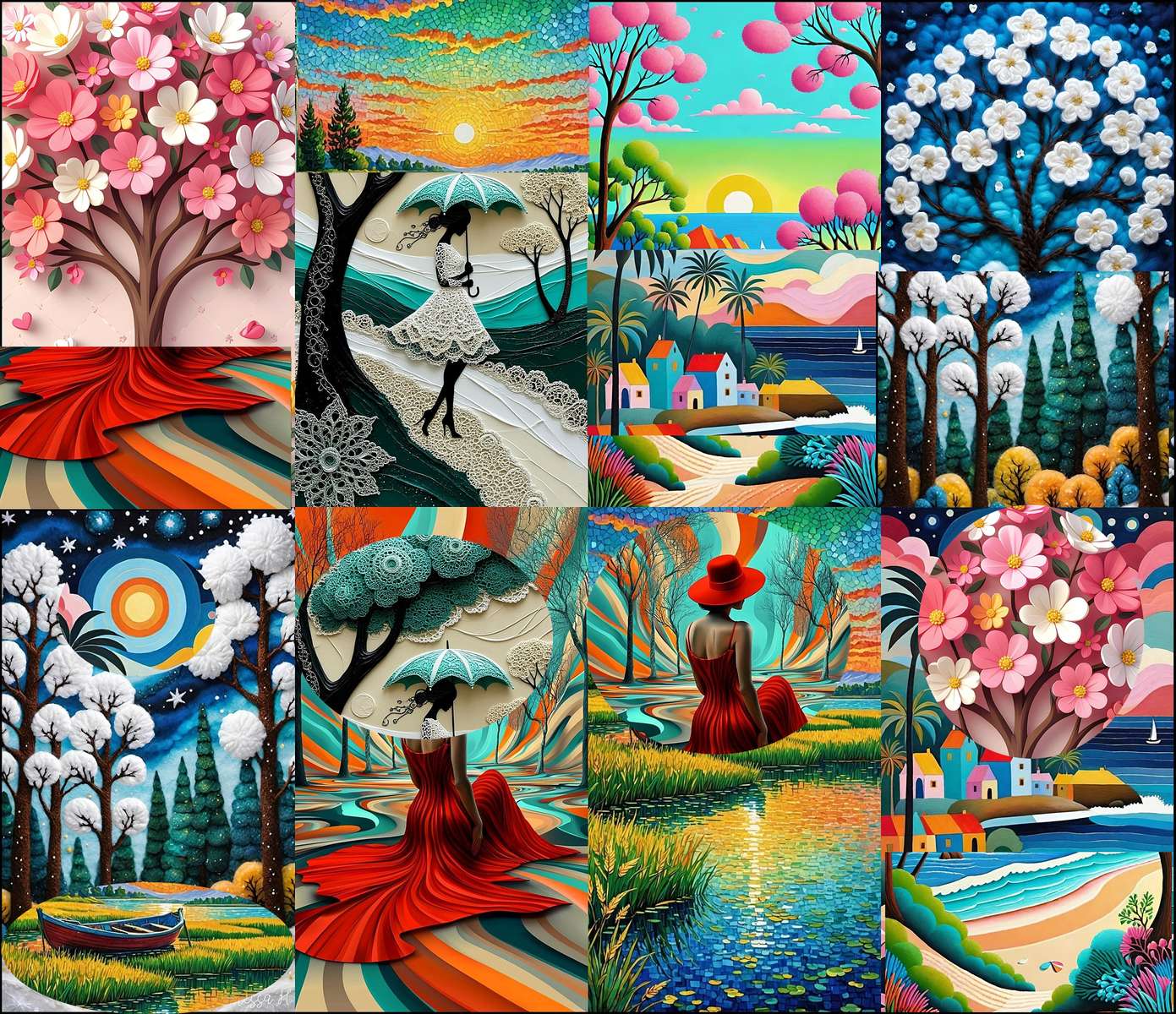 Collage, photomontage online puzzle