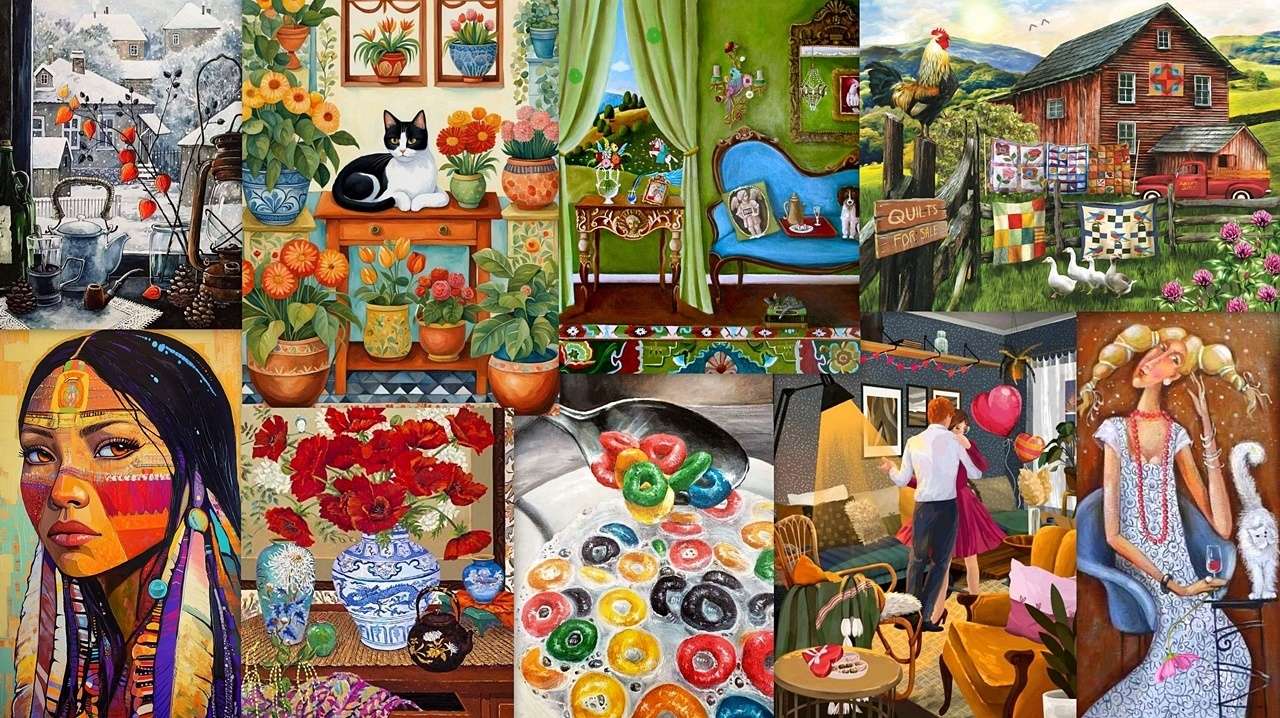 Kolaż obrazów puzzle online ze zdjęcia