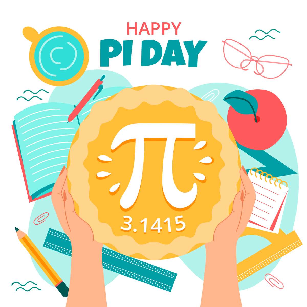 Happy PI Day puzzle online from photo