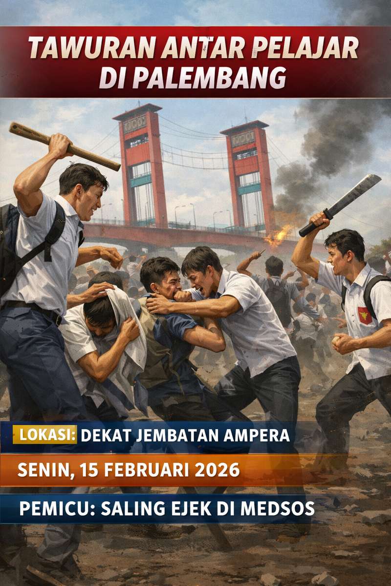 Tawuran antar pelajar puzzel online van foto