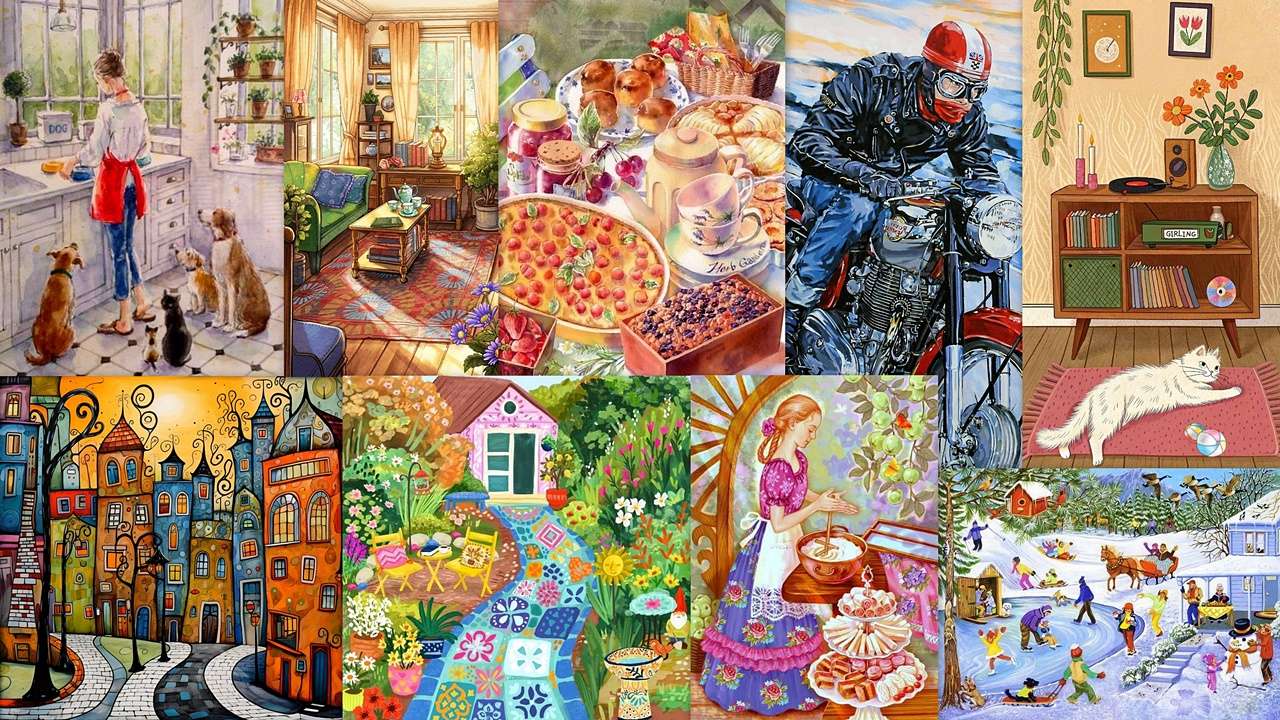 Collage d'images puzzle en ligne