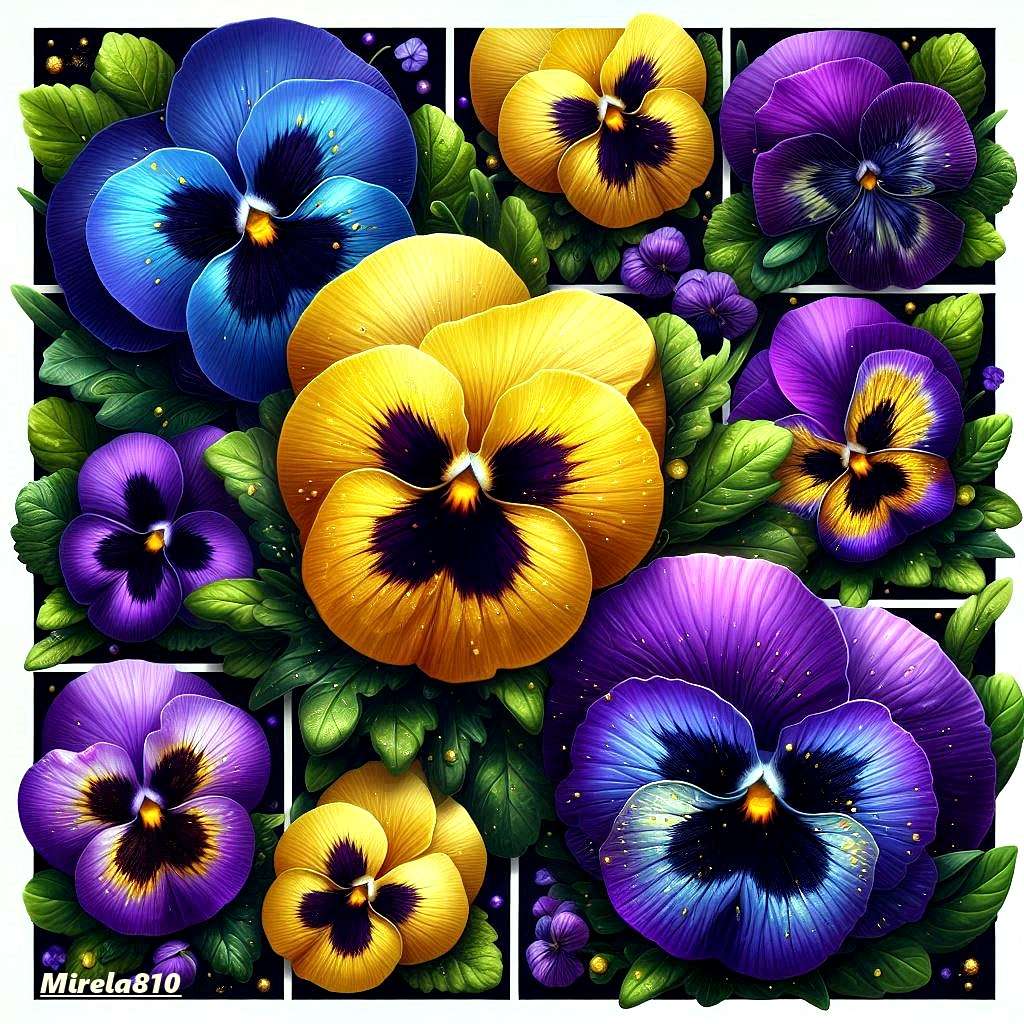 Un ramo de pensamientos rompecabezas en línea