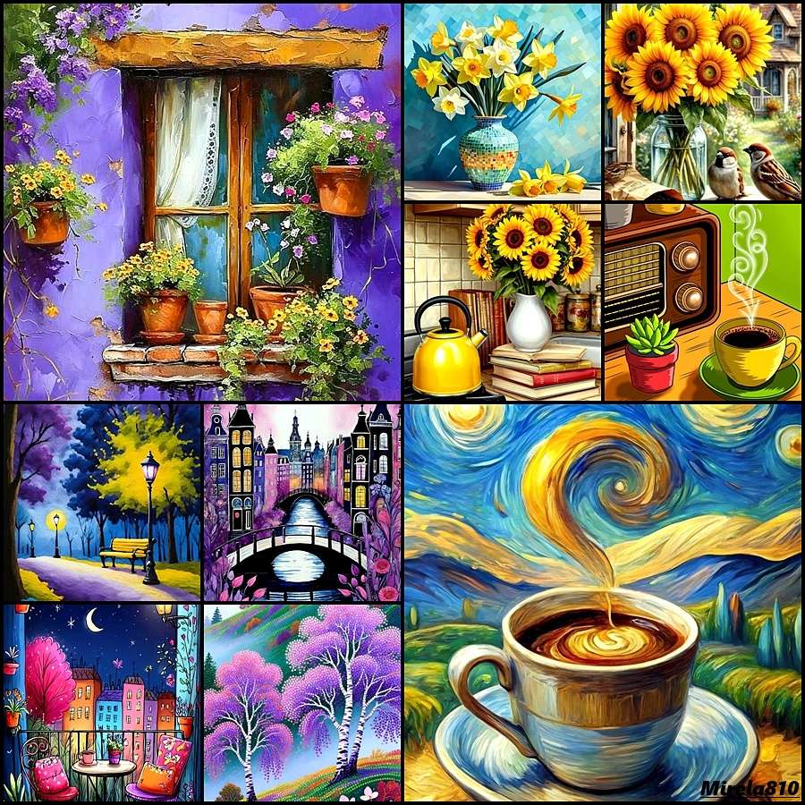 Girasoli viola puzzle online