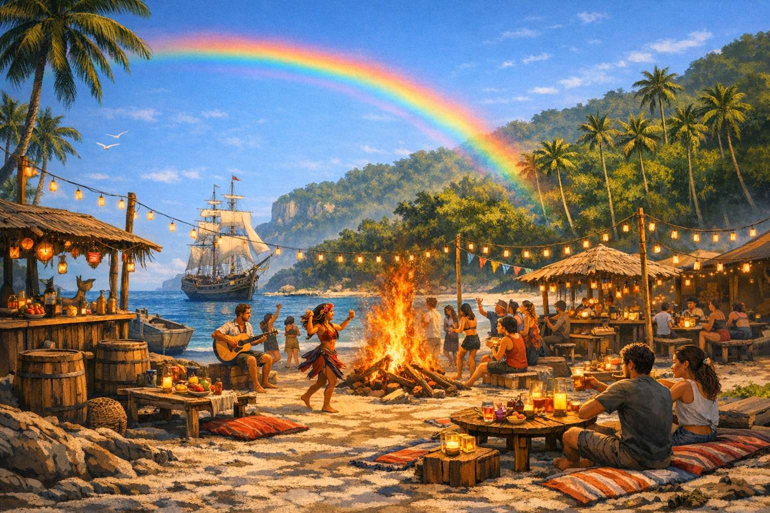 festa in spiaggia puzzle online