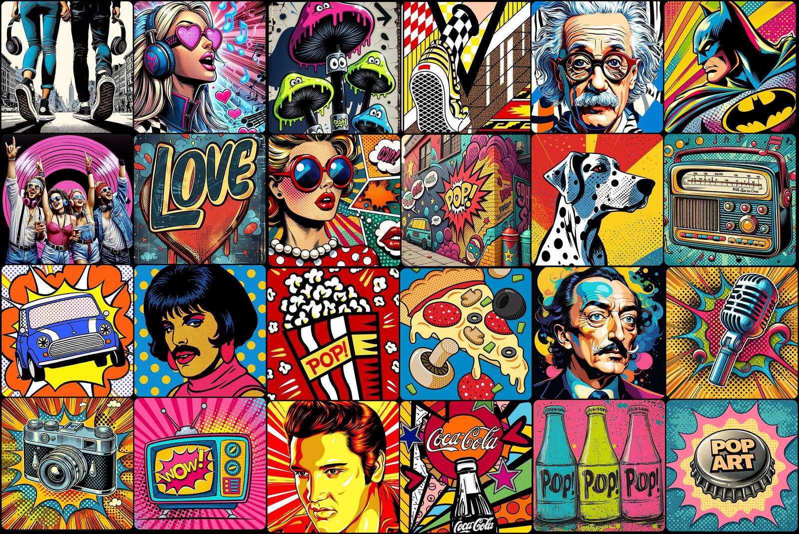 Pop Art puzzle online din fotografie