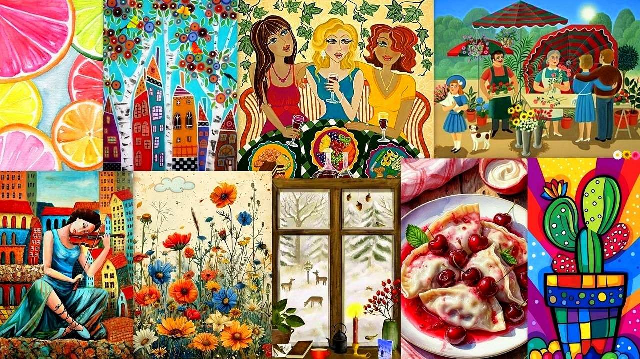 Collage von Bildern Online-Puzzle vom Foto