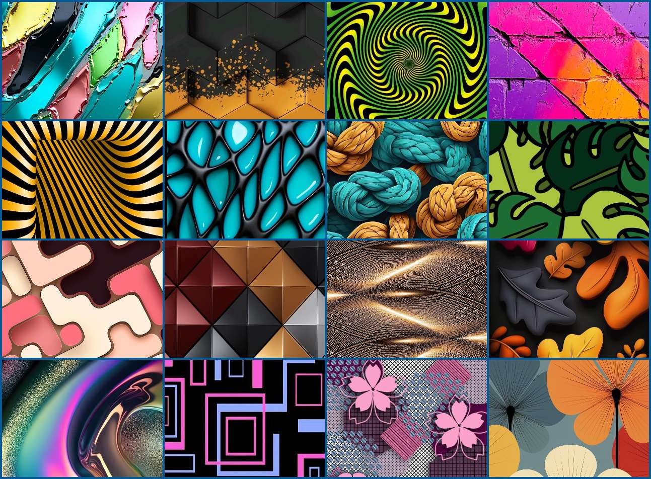 Collage, patterns puzzle online from photo