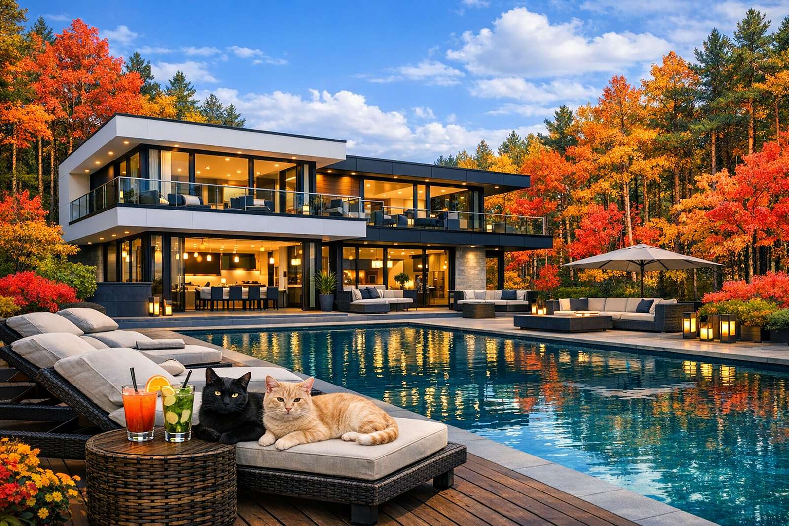 villa con gatti gilda puzzle online a partir de fotografia